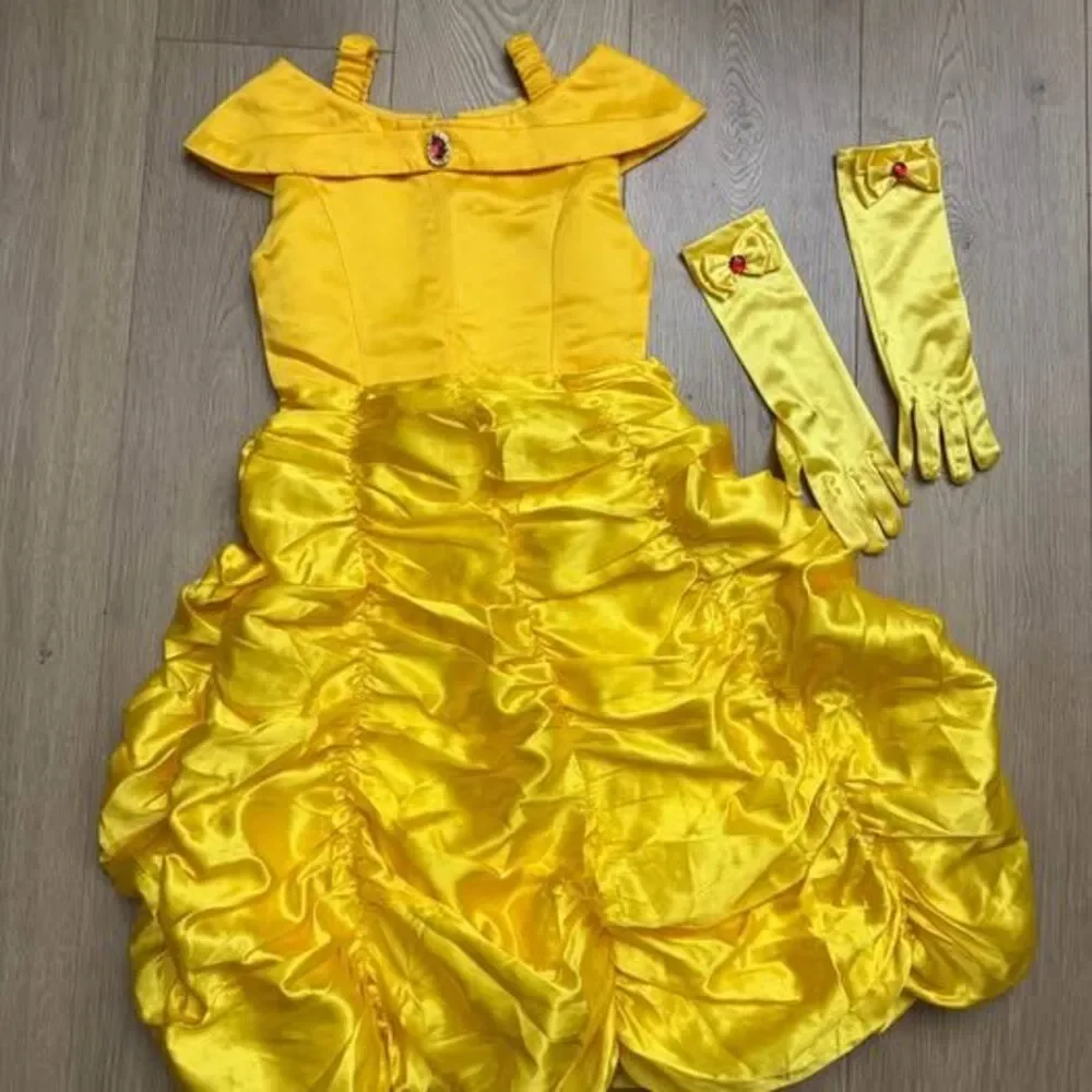 Belle inspired dress with matching gloves size 120cm or 5-6 yo